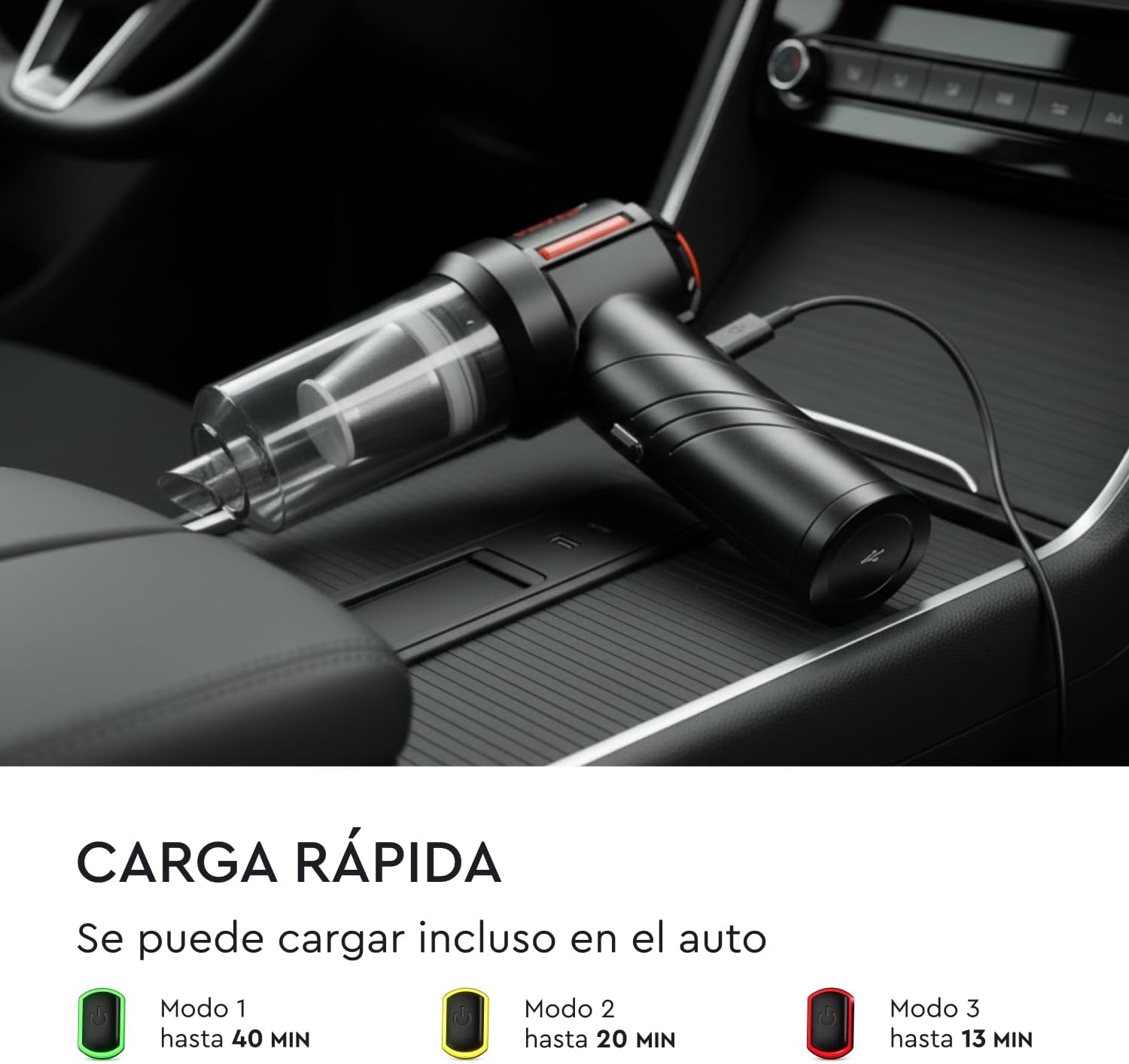 Aspirador de Mano Inalámbrico Dnipro-M VC-10BC – Mini Aspiradora y Soplador 2 en 1 con Motor Brushless, 15 kPa, Filtro HEPA Lavable y Carga USB-C