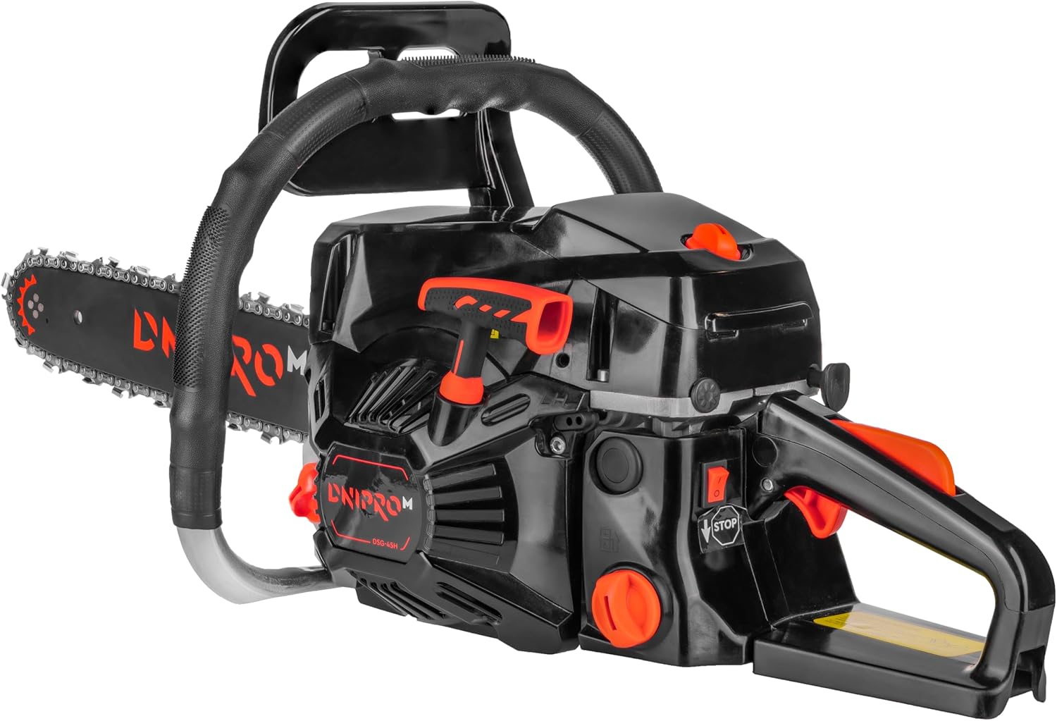 Motosierra de Gasolina Dnipro-M DSG-45HE – Motor de 45 cc (2000W), Espada de 40 cm, Sistema de Arranque Fácil y Filtro de Aire de Acceso Rápido