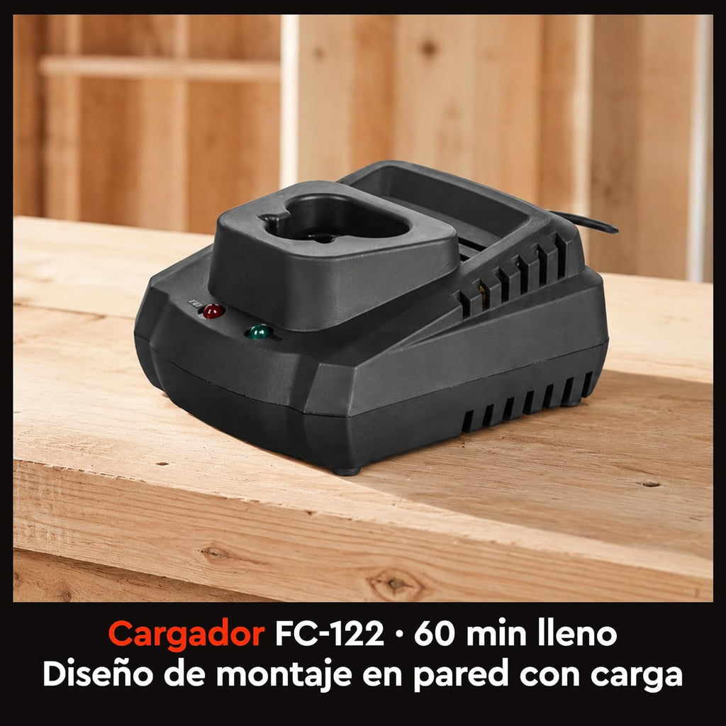 Taladro Atornillador Inalámbrico Dnipro-M CD-12CX Compact 12V – Diseño Ultra-Compacto de 164 mm, 30 Nm, Bloqueo de Husillo y Maletín con 2 Baterías de 2Ah