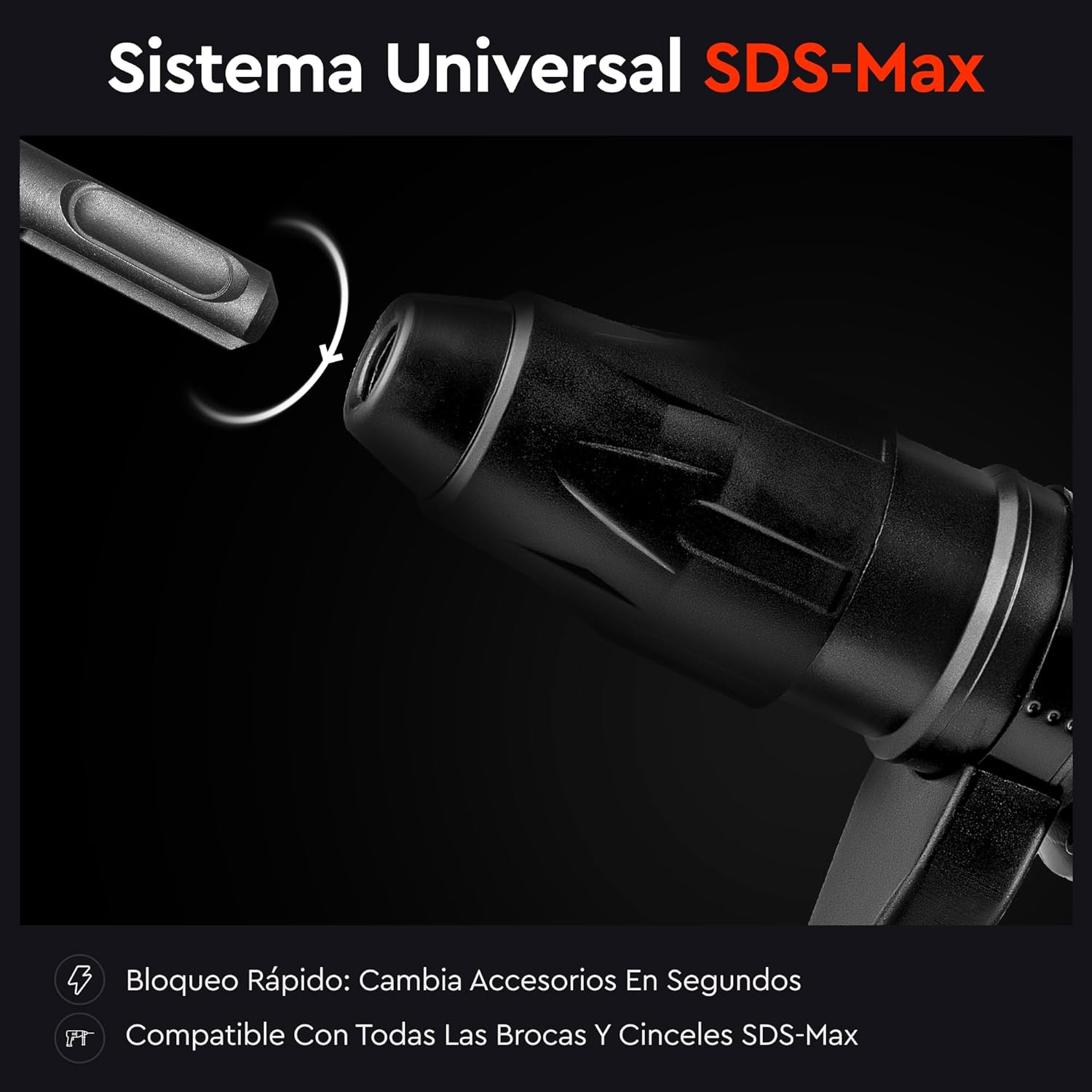 Martillo Perforador y Demoledor Profesional Dnipro-M BH-30 1400W – Sistema Heavy Duty SDS-Max, Fuerza de Impacto de 9 J, Regulador de Velocidad y Maletín