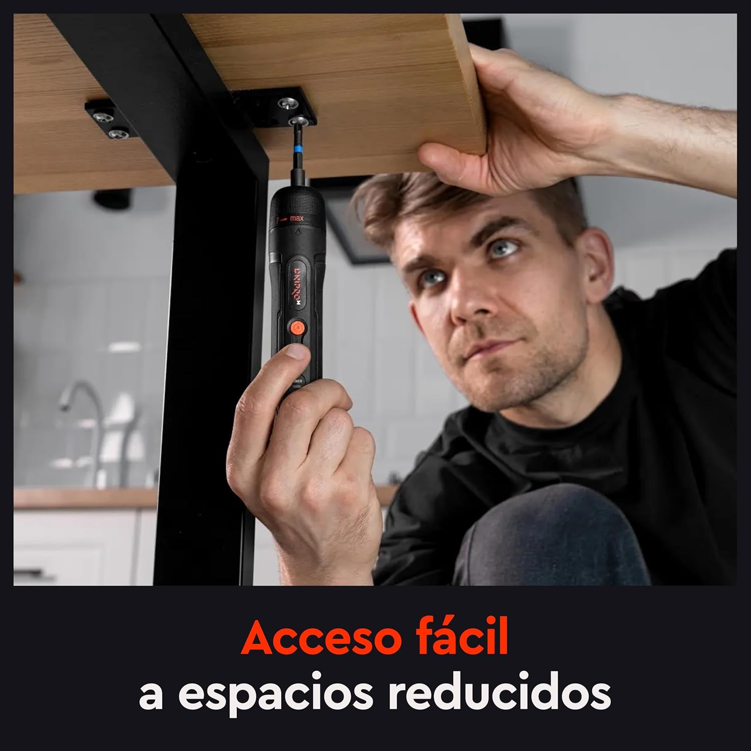 Destornillador Eléctrico Inalámbrico 3.6V Dnipro-M CSD-40X – 4.5 Nm Automático / 10 Nm Manual, Embrague de 8 Posiciones, LED Circular, Cable USB-C y Estuche con 10 Puntas