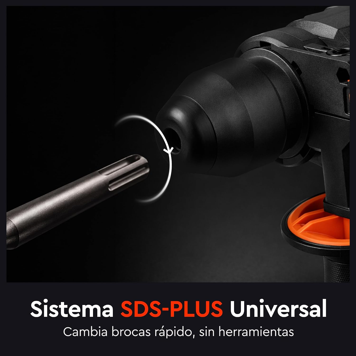 Martillo Perforador a Batería Compacto Dnipro-M DHR-201BC Compact (Sin Batería ni Cargador) – Motor Brushless Ligero de 1.85 kg, Fuerza de Impacto 1.7 J