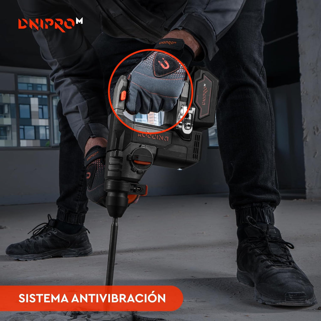 Martillo Perforador a Batería Dnipro-M DHR-202BC Ultra 20V – Motor Brushless, Energía de Impacto 2.3J, Kit con Batería 4Ah y Cargador