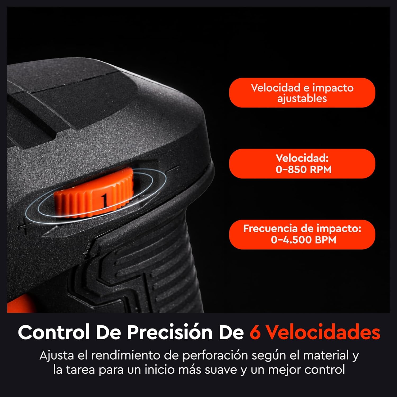 Martillo Perforador de Barril Dnipro-M BH-20 1650W – Fuerza de Impacto de 5.5 J, Velocidad Variable, Embrague R-Control, SDS-Plus y Maletín