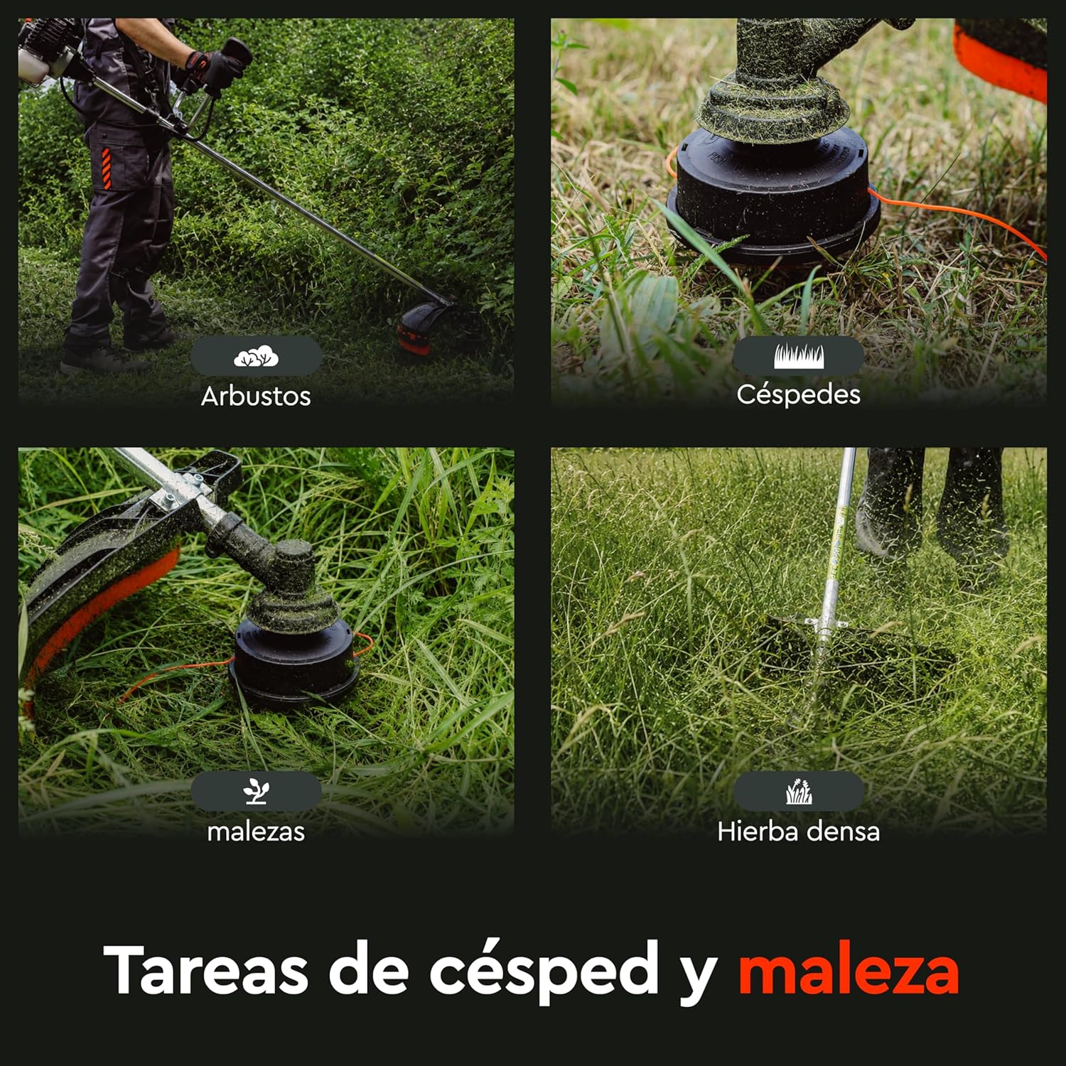 Desbrozadora a Gasolina Dnipro-M 52 – Potencia Profesional de 52 cc (3.3 CV) con Arranque Fácil, Eje Reforzado y Kit de Corte Completo
