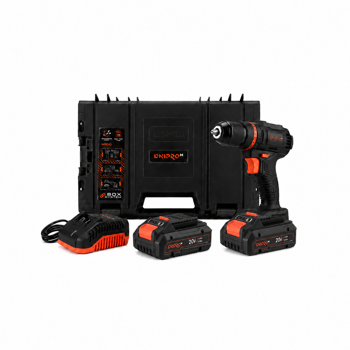 Dnipro-M | Taladro percutor a batería 20V CD-201HBC Compact - Kit Midl pro 4Ah