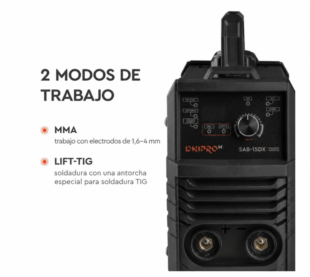 Soldador Inverter IGBT Dnipro-M SAB-15DX 150A