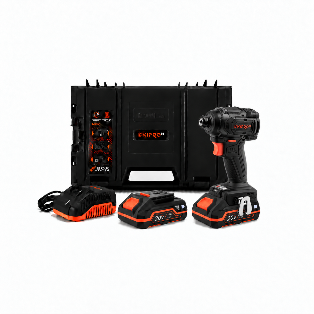 Dnipro-M | Atornillador de impacto a batería 20V DTD-201BC Ultra - Kit 2 baterías 2Ah
