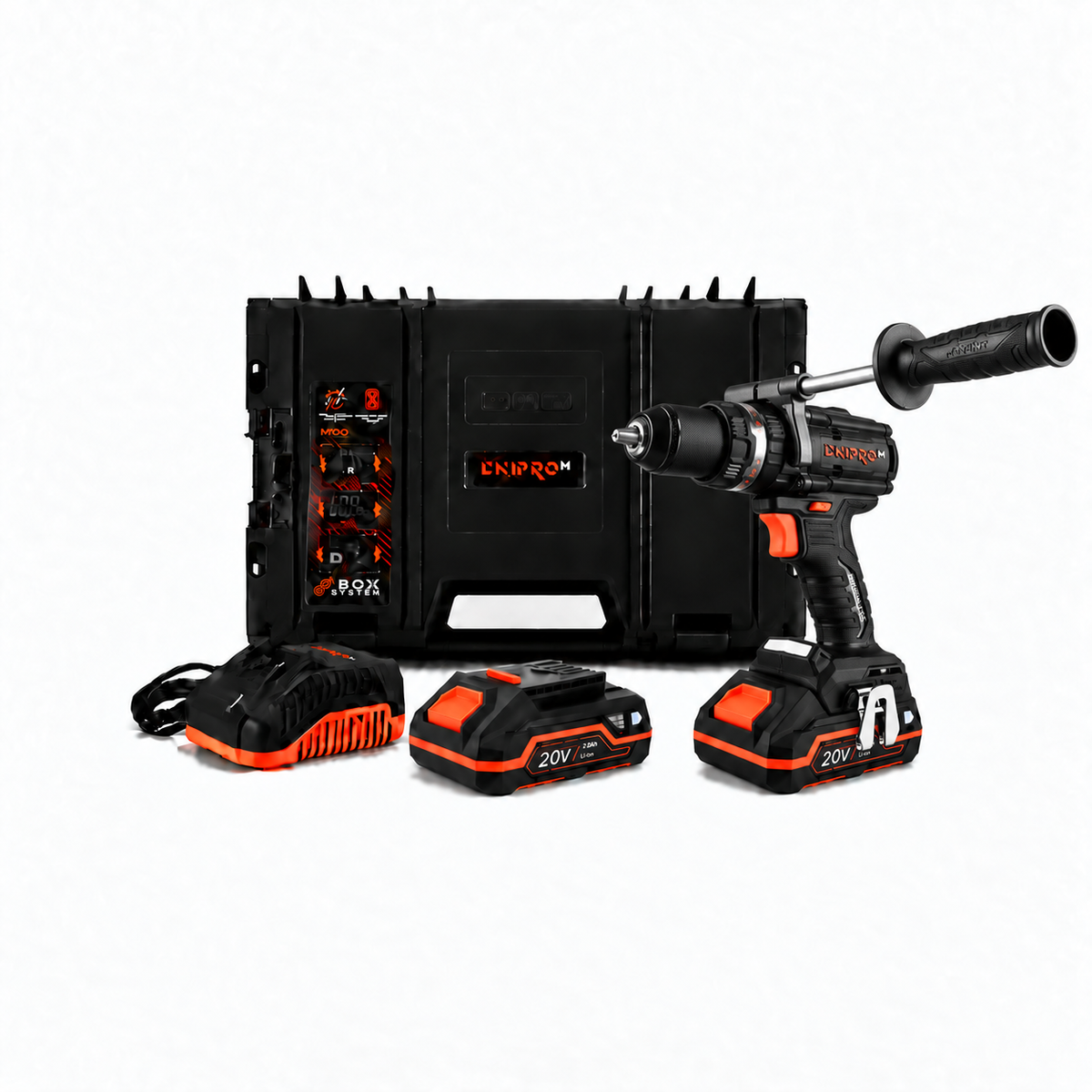Dnipro-M | Taladro percutor a batería 20V CD-202BC Ultra - Kit 2 baterías 2Ah