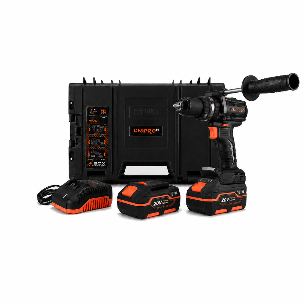 Dnipro-M | Taladro atornillador a batería 20V CD-202BC Ultra - Kit 2 baterías 4Ah