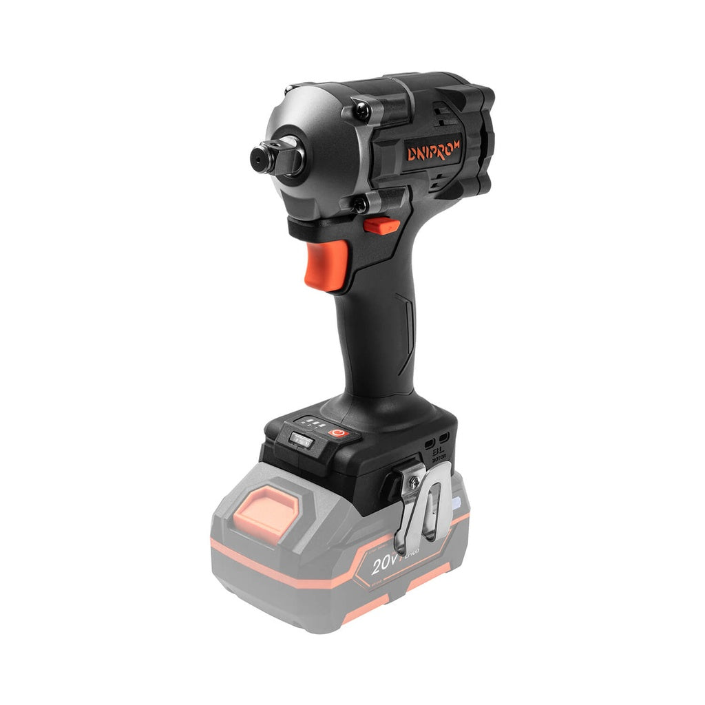 Llave de Impacto a Batería Dnipro-M DTW-201BC Compact 20V – Kit Profesional con Motor Brushless, Par de 350 Nm, Batería 4Ah y Cargador Rápido