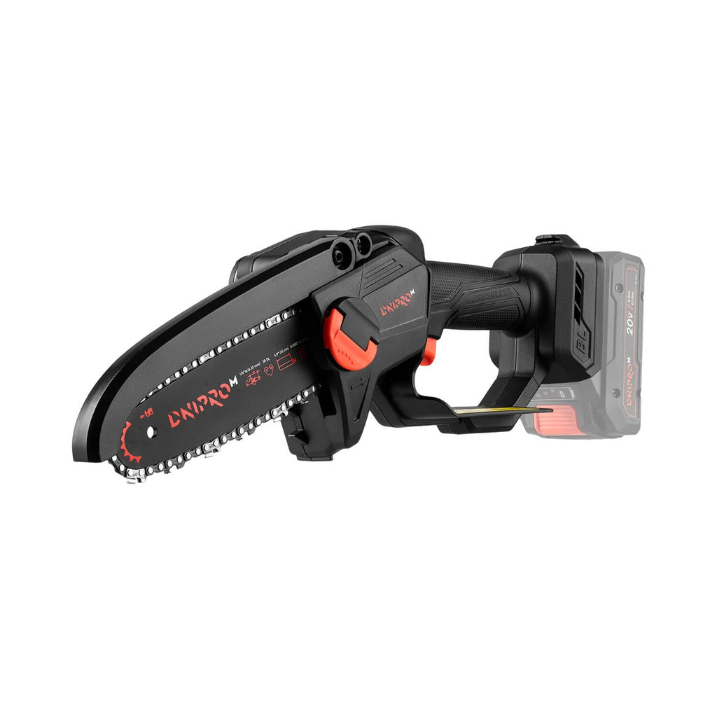 Dnipro-M | Mini motosierra a batería 20V DMS-200BC-Kit batería 4Ah