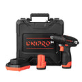 Taladro Atornillador Inalámbrico Dnipro-M CD-12CX Compact 12V – Diseño Ultra-Compacto de 164 mm, 30 Nm, Bloqueo de Husillo y Maletín con 2 Baterías de 2Ah