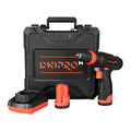 Taladro Atornillador Inalámbrico Dnipro-M CD-12QX 12V – Sistema de Mandril Desmontable Rápido (Quick Exchange), 25 Nm, Kit con 2 Baterías 2Ah, Cargador y Maletín