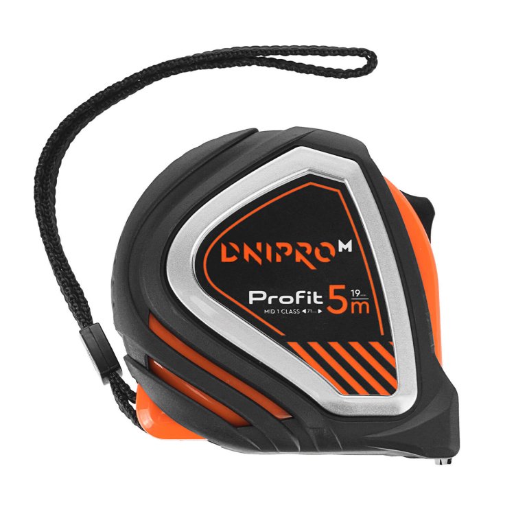 Cinta Métrica Magnética Compacta Dnipro-M Profit – Longitud 5m, Ancho 19mm