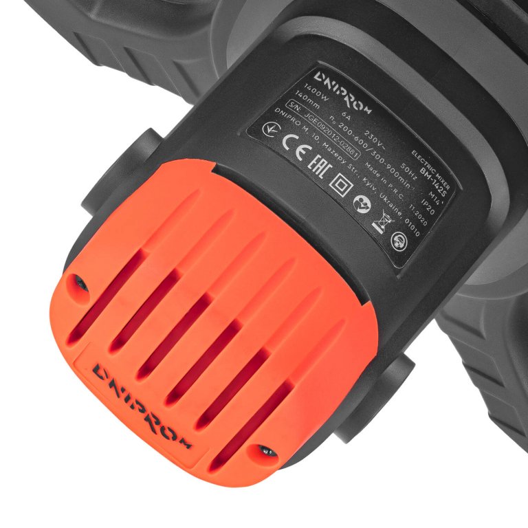 Mezcladora de Mortero Eléctrica Dnipro-M BM-142S – Potencia 1400W, Caja de Cambios de 2 Velocidades, Control Electrónico de RPM, Sistema Constant Speed y Rosca M14