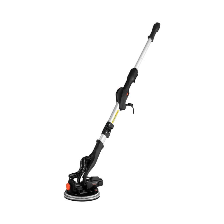 Lijadora de Pared y Techo Profesional Dnipro-M WS-225S – Potencia 820W, Disco de 225 mm, Brazo Telescópico Reducido de 1.65m, Luz LED 360°, 6 Velocidades y Extracción de Polvo