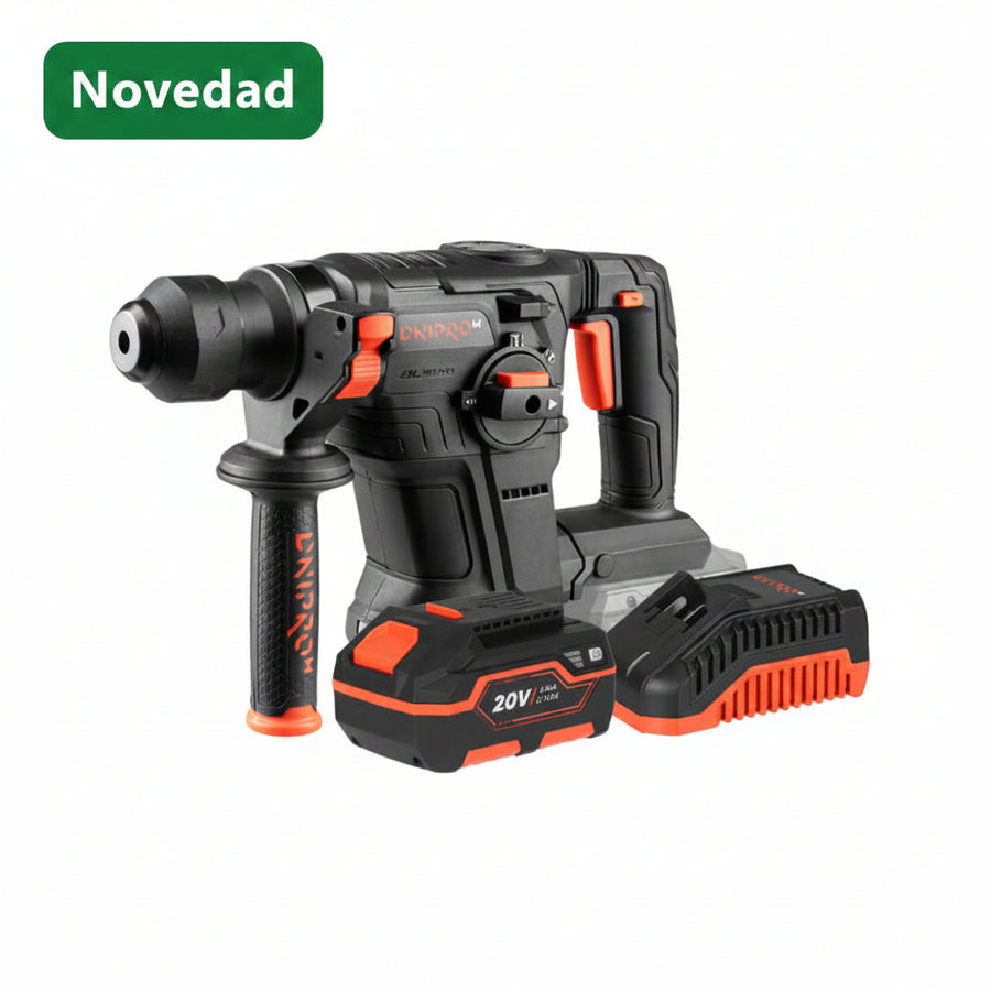 Dnipro-M | Martillo perforador a batería 20V 4J SDS+ DHR-203 BCX - Kit batería 4Ah y cargador 3A