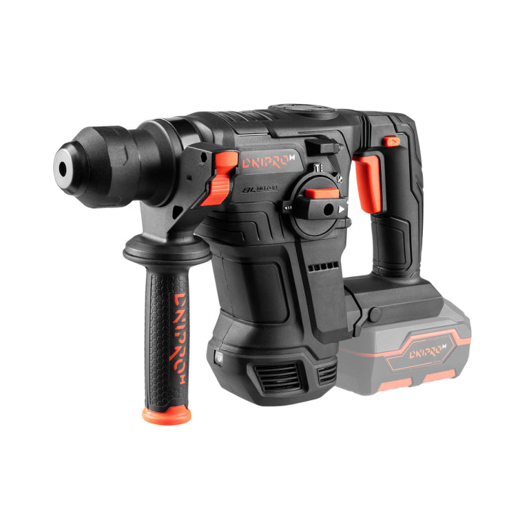 Kit Martillo Perforador a Batería Dnipro-M DHR-203 BCX Brushless (SDS+, 4 Joules) + Batería Li-Ion 4.0 Ah BP-240 + Cargador Rápido 3A FC-230