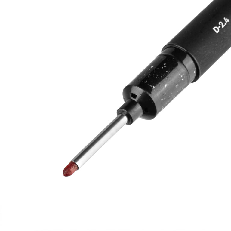 Rotulador de Obra para Agujeros Profundos Dnipro-M B-24 – Color Rojo, Punta Larga de Metal de 30 mm