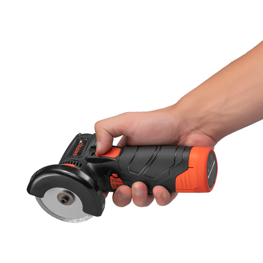 Mini Amoladora Angular a Batería Dnipro-M CG-12BC Ultra 12V – Kit Profesional con Motor Brushless, Disco de 76 mm, Batería 2Ah y Cargador Rápido