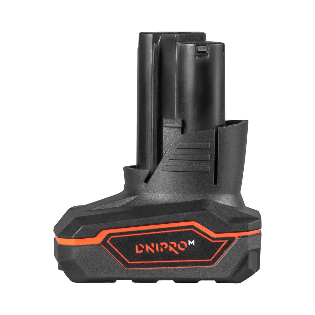 Batería de Litio Dnipro-M BP-125 12V (4 Ah) – Alta Autonomía y Base Plana de Soporte para Herramientas de la Gama 12V