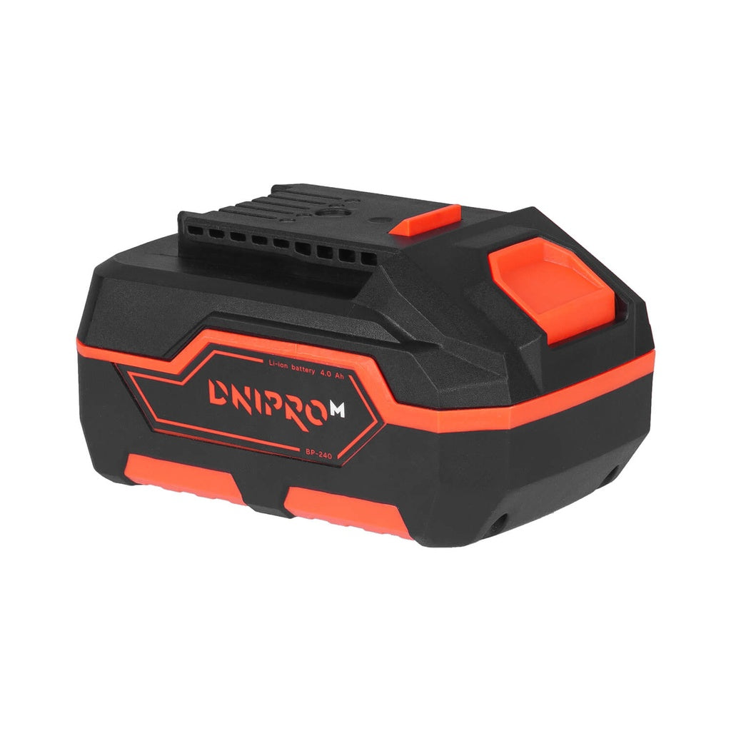 Amoladora Angular a Batería 125mm Dnipro-M DGA-202SBC 20V – Kit Profesional Regulable con Motor Brushless, Freno Rápido, Batería 4Ah y Cargador