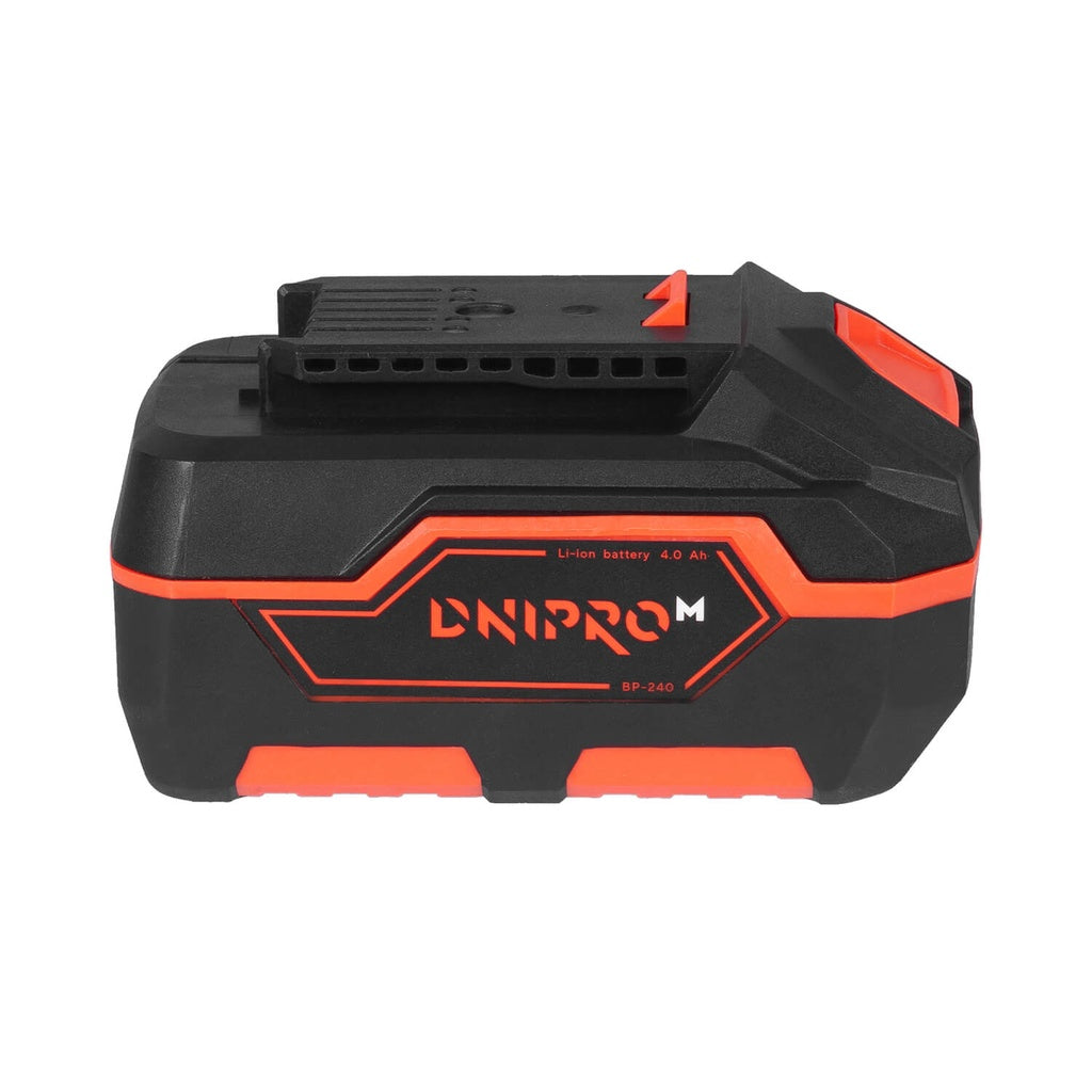 Amoladora Angular a Batería 125mm Dnipro-M DGA-202SBC 20V – Kit Profesional Regulable con Motor Brushless, Freno Rápido, Batería 4Ah y Cargador
