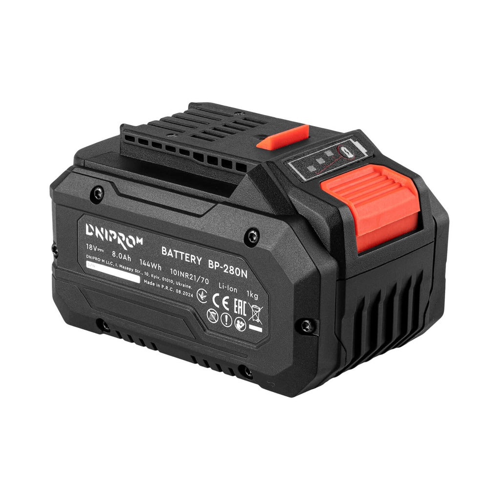 Batería de Litio Dnipro-M BP-280N 20V (8 Ah) – El Flagship de Máxima Autonomía con Celdas Premium Samsung