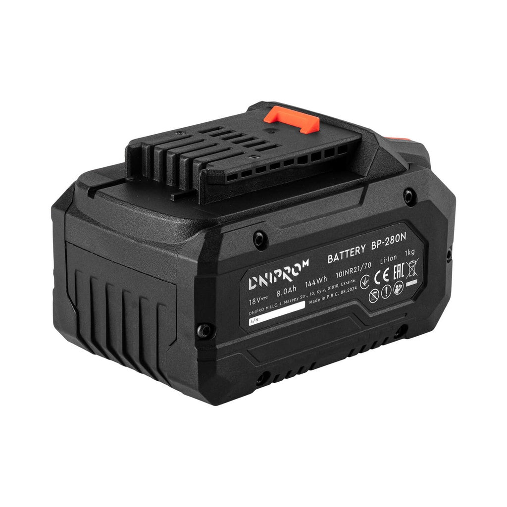 Batería de Litio Dnipro-M BP-280N 20V (8 Ah) – El Flagship de Máxima Autonomía con Celdas Premium Samsung