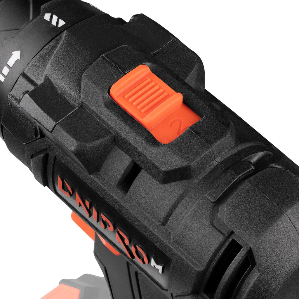 Taladro Atornillador a Batería Brushless Dnipro-M CD-200BC ULTRA – Par de Apriete 60 Nm, Portabrocas Metálico de 13 mm, y Sistema 20V (Sin Batería)