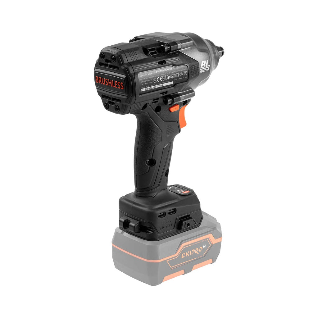 Llave de Impacto a Batería Dnipro-M DTW-202BC Ultra 20V – Kit Profesional Alto Par con Motor Brushless, 600 Nm, Batería 4Ah y Cargador Rápido