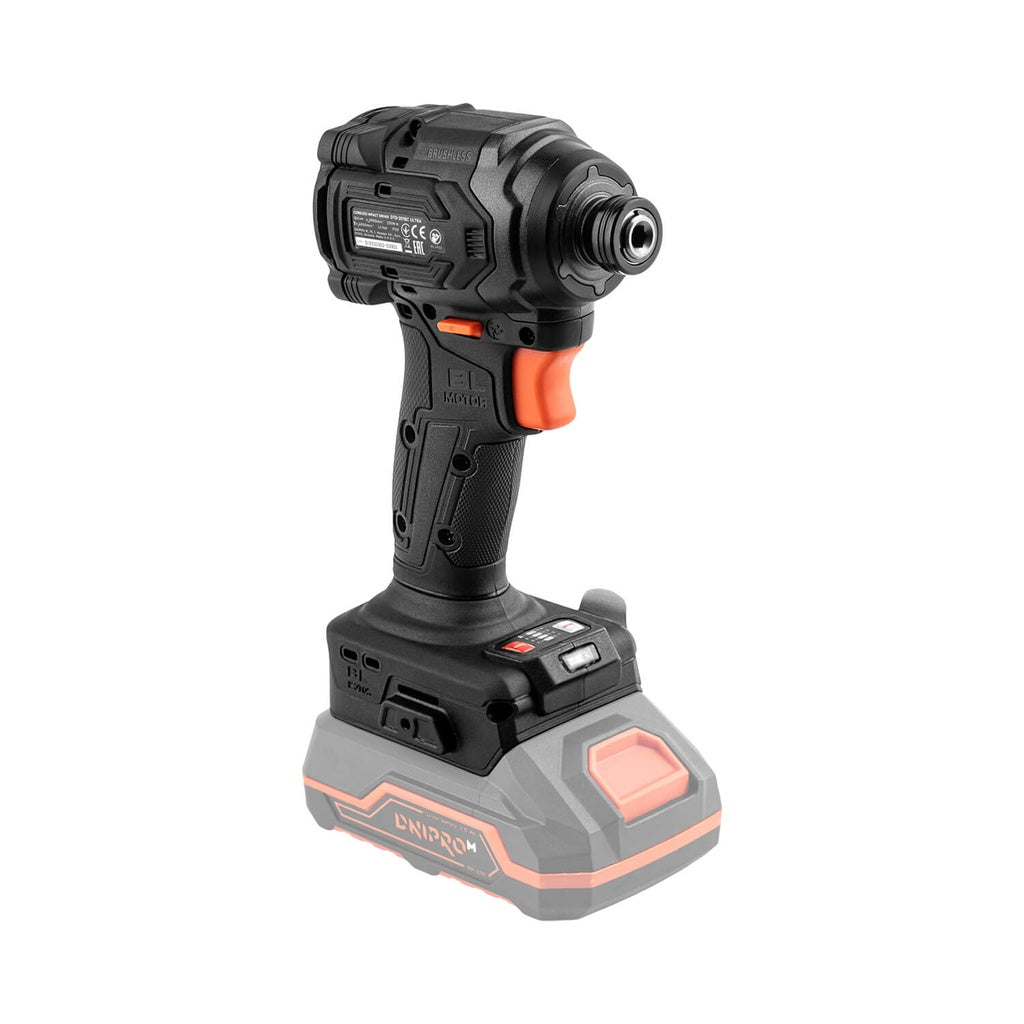 Atornillador de Impacto a Batería Dnipro-M DTD-201BC ULTRA 20V – Kit Profesional con Motor Brushless, Par de 180 Nm, Batería 2Ah y Cargador Rápido