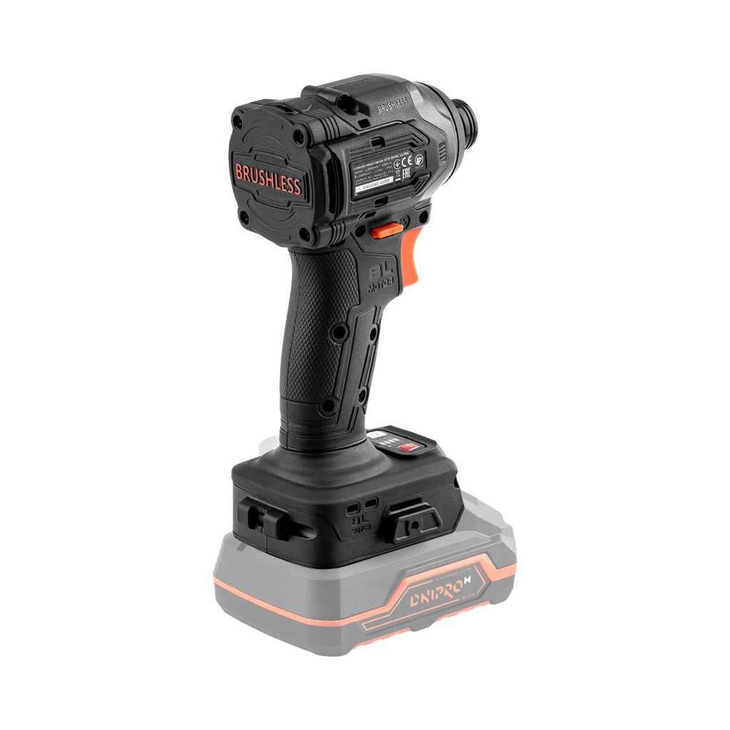 Atornillador de Impacto a Batería Dnipro-M DTD-201BC ULTRA 20V – Kit Profesional con Motor Brushless, Par de 180 Nm, Batería 2Ah y Cargador Rápido
