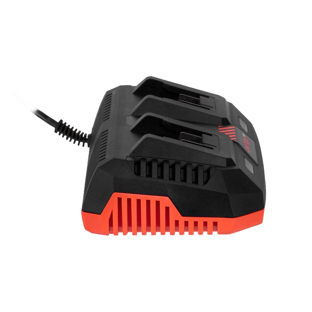 Cargador Doble Rápido Dnipro-M FC-230 Dual 20V – Estación de Carga Simultánea Inteligente para Dos Baterías