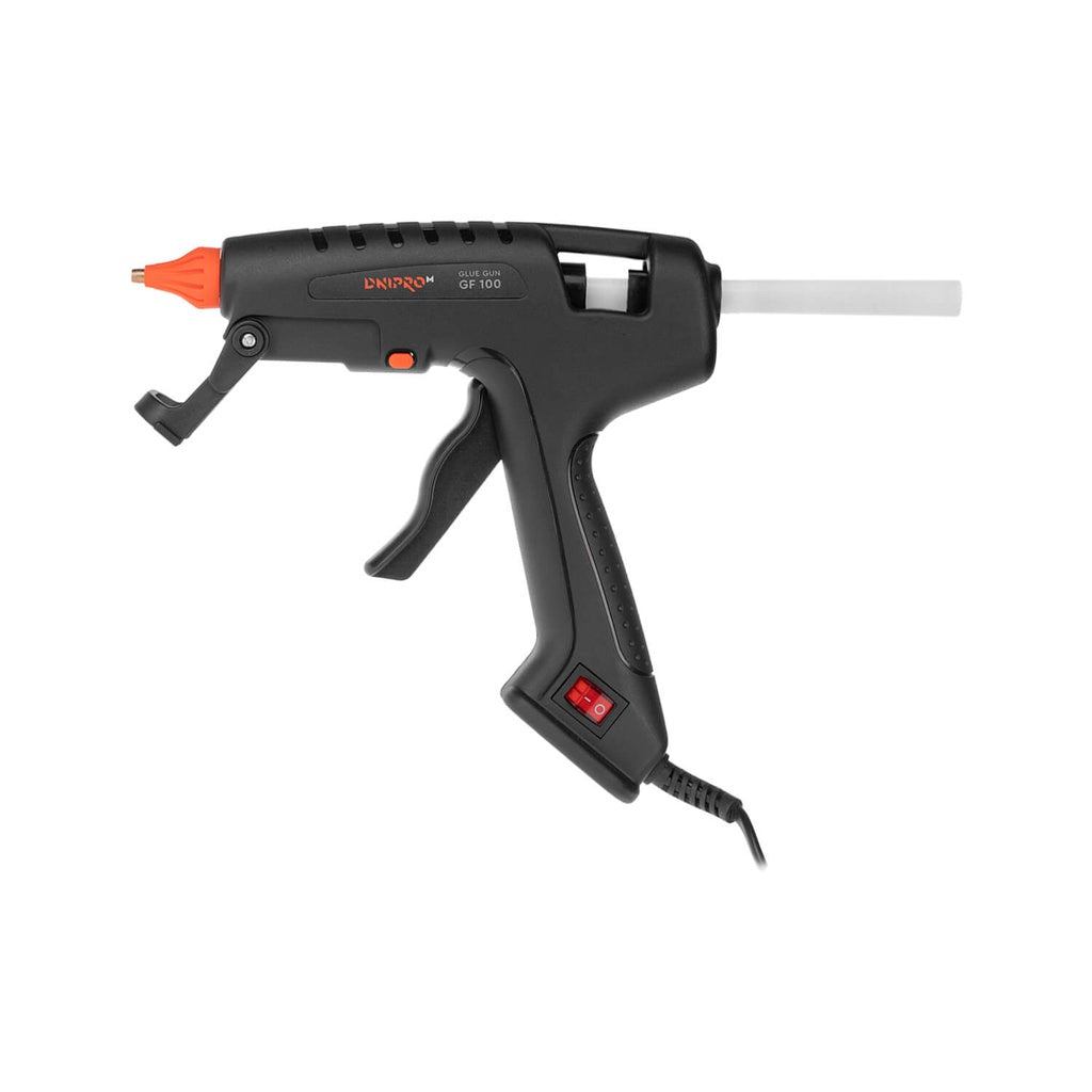 Pistola de pegamento Dnipro-M GF 100 100–240V, calentamiento rápido 2–3 min, para barras de 10,8–11,5 mm