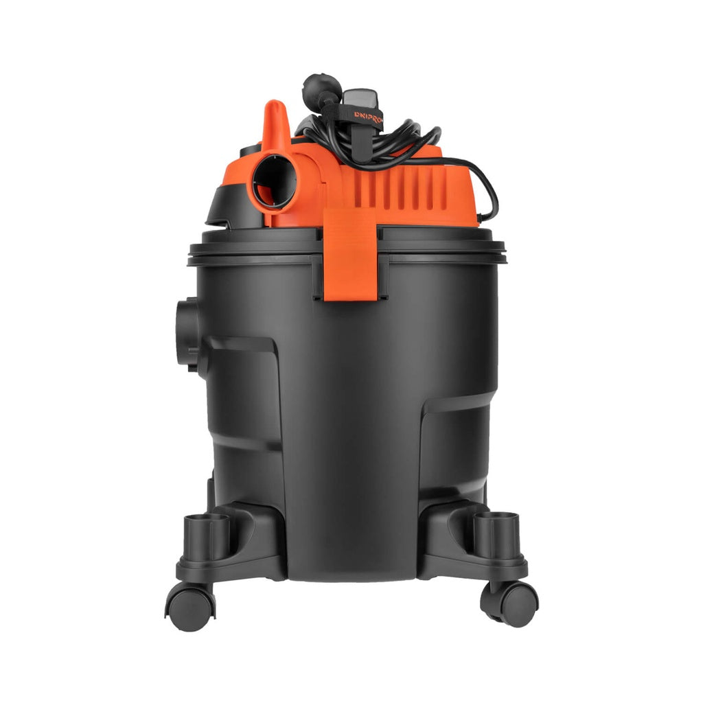 Aspirador Seco y Húmedo Industrial Dnipro-M VCW-20SA 1200W – Capacidad de 20L, Toma de Corriente Sincronizada 2000W, Filtro HEPA y Función de Soplado