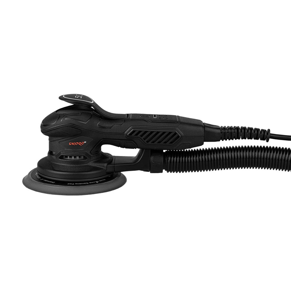 Lijadora Excéntrica Rotorbital Dnipro-M PE-35 RX 350W – Motor Brushless Profesional, Órbita de 5 mm, Plato de 150 mm, Regulador con Memoria y Cable de 5 m